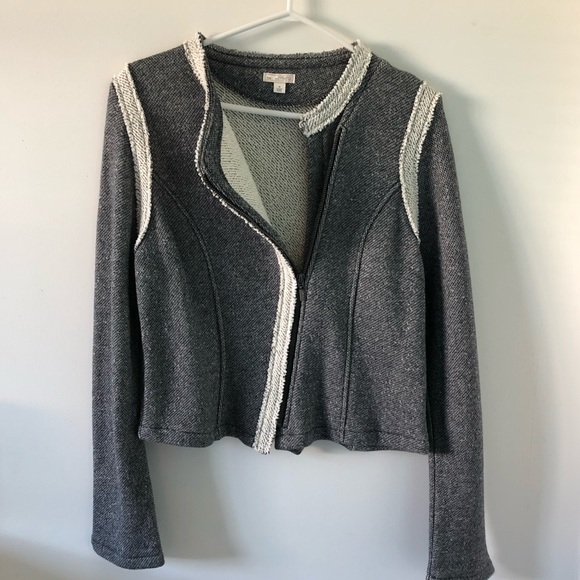⭐️NWOT Gap 100% Cotton Grey Moto Jacket - Picture 4 of 12